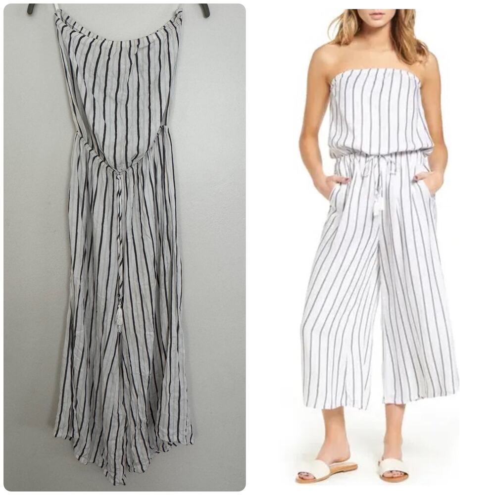Mimi Chica Striped Strapless Jumpsuit sold at Nordstroms